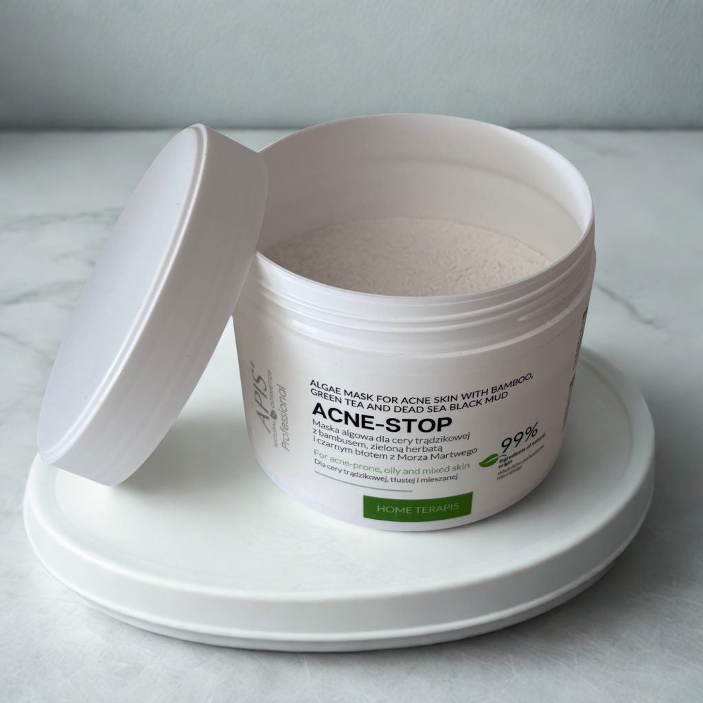 Apis - Acne-Stop - Maska Algowa dla Cery Trądzikowej z Bambusem, Zieloną Herbatą i Czarnym Błotem z Morza Martwego 