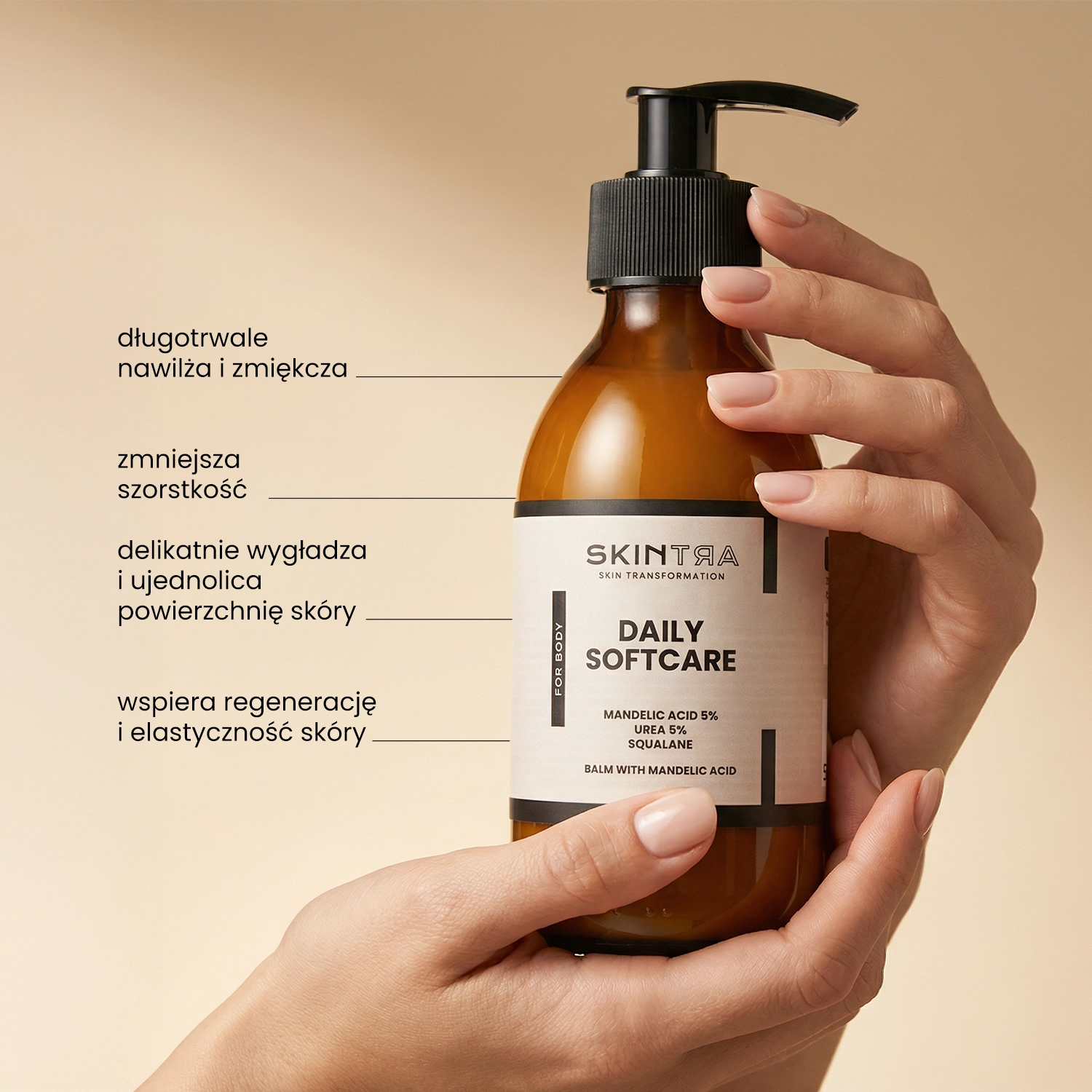 SkinTra - Daily Softcare - Balsam do Ciała z Kwasem Migdałowym