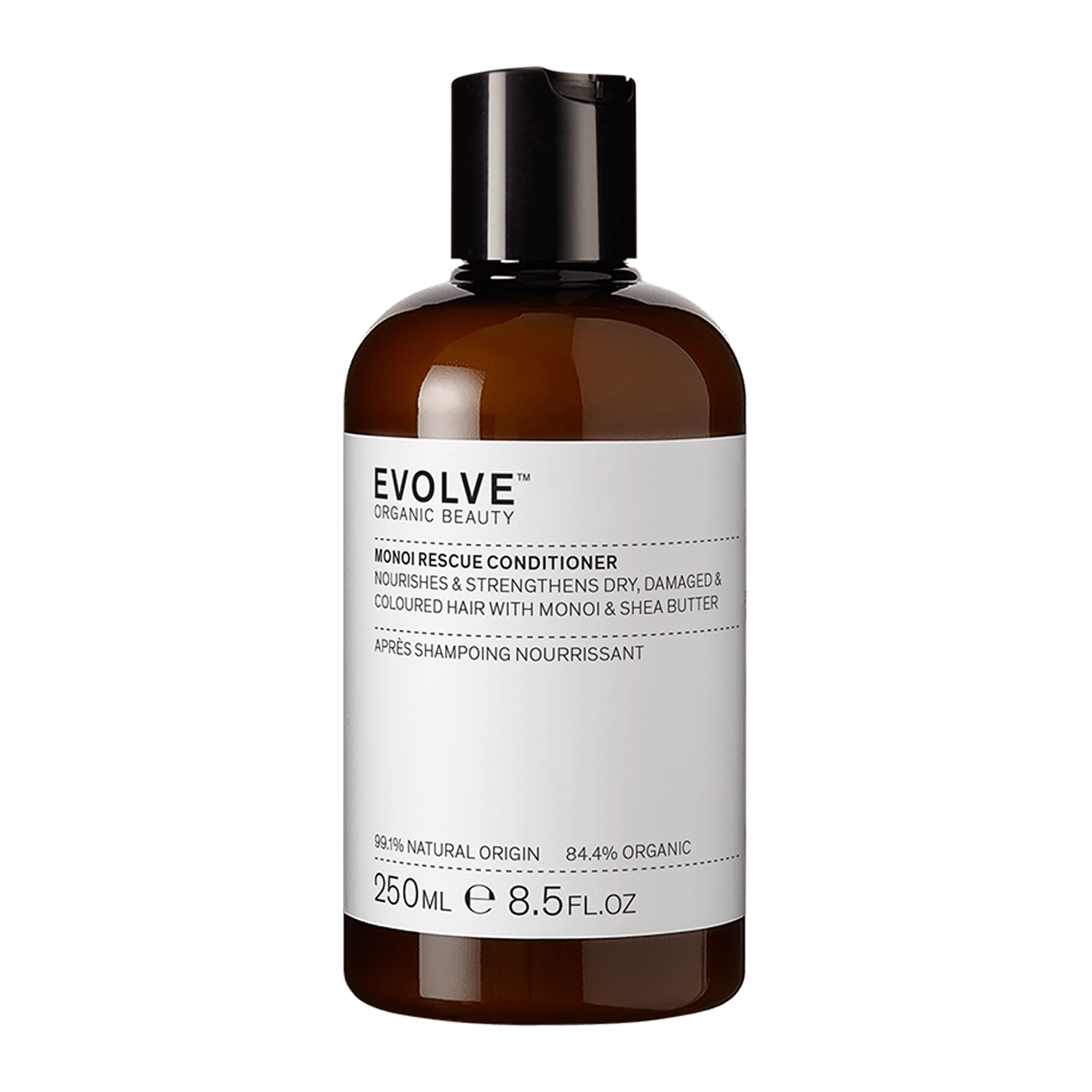 odżywka do włosów farbowanych - Evolve Organic Beauty - Monoi Rescue Natural Conditioner - Naturalna Odżywka