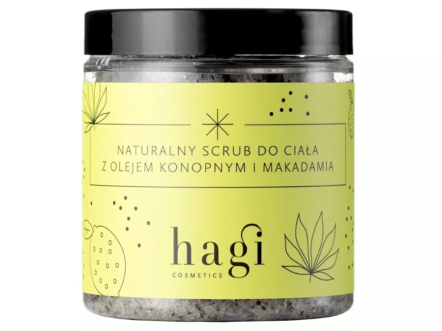 Hagi - Přírodní tělový peeling s konopným a makadamovým olejem