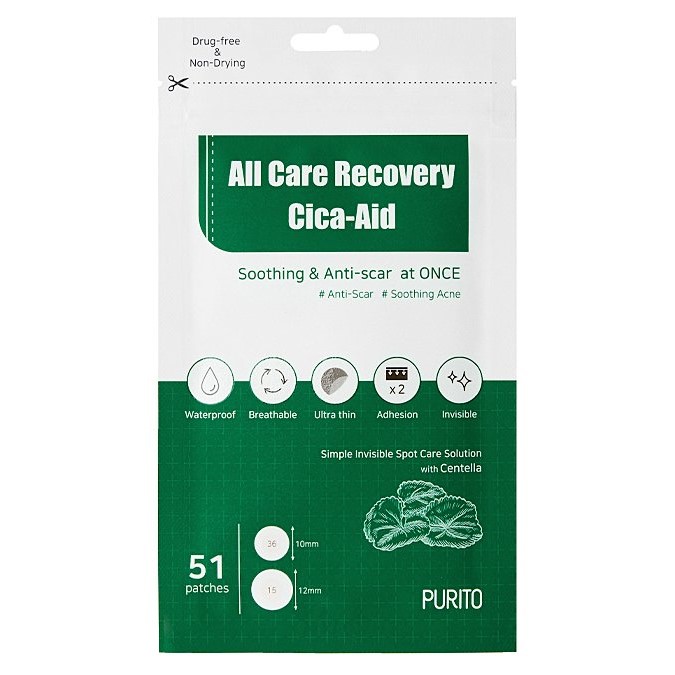 Purito - All Care Recovery Cica-Aid - Cica Tapaszok bőr tökéletlenségekre