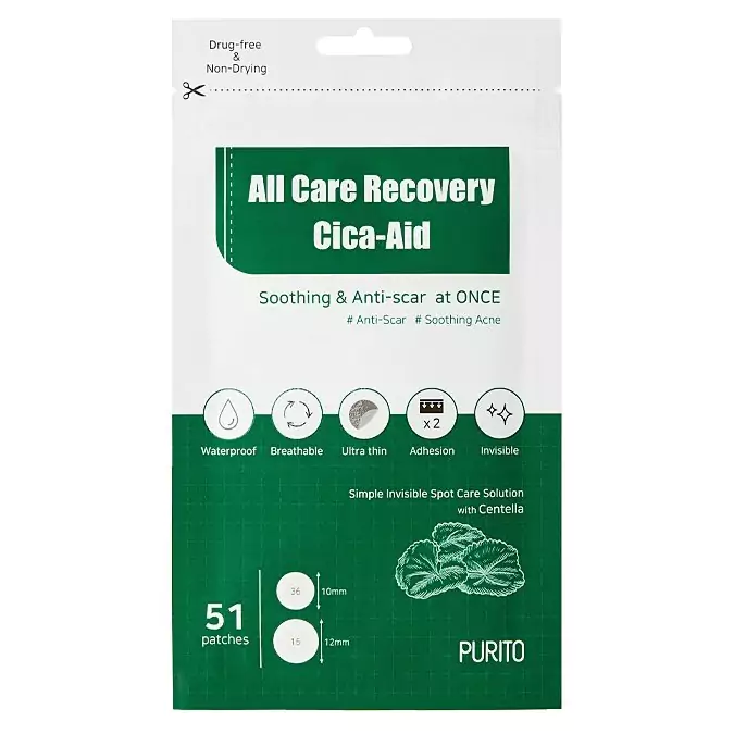 Purito - All Care Recovery Cica-Aid - Lokálne náplasti na liečbu nedokonalostí
