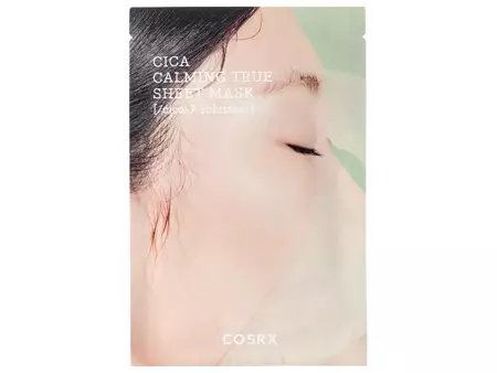 Cosrx - Pure Fit Cica Calming True Sheet Mask - Wyciszająca Maska w Płachcie z Wąkrotą Azjatycką