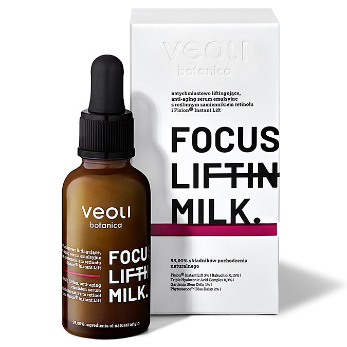 Veoli Botanica - Focus Lifting Milk - Liftingové sérum s anti-aging účinkem s bakuchiolem a Fision® Instant Lift