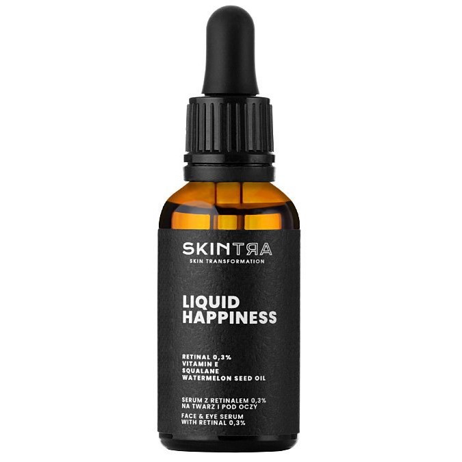 SkinTra - Liquid Happiness - Serum z Retinalem 0,3% na Twarz i pod Oczy 