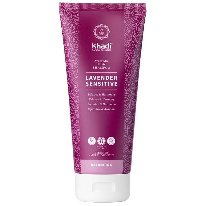 Khadi - Ayurvedic Elixir Shampoo - Lavender Sensitive - Jemný šampon pro citlivou pokožku hlavy