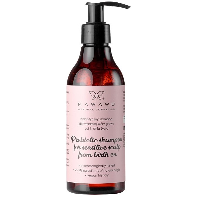 Mawawo - Prebiotic Shampoo for Sensitive Scalp from Birth on - Šampon pro citlivou pokožku hlavy od 1. dne života