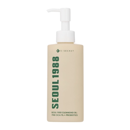 K-SECRET - SEOUL 1988 Cleansing Oil : Pine Cica 1% + Probiotics - Olejek do Demakijażu - 200ml