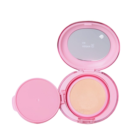 Amuse - Dew Power Vegan Cushion - Wegański Podkład o Rozświetlającym Wykończeniu w Poduszce - 01 Pure - 15g