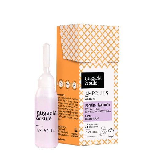 Nuggela & Sule - Keratin Hyaluronic Ampoule - Nawilżająca Ampułka do Włosów z Keratyną - 10ml