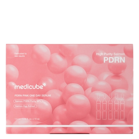 Medicube - PDRN Pink One Day Serum - Jednodniowe Serum Nawilżające z Kolagenem i PDRN - 10sztx1,5ml