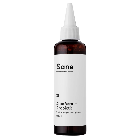 Sane - Aloe Vera 2% + Probiotic Calming Face Toner - Łagodzący Tonik do Twarzy z Aloesem - 100ml