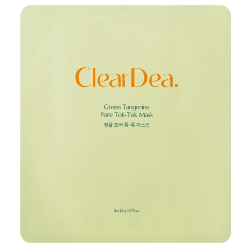 ClearDea - Green Tangerine Pore Tok-Tok Mask - Nawilżająca Maska do Twarzy w Płachcie - 1szt/20g