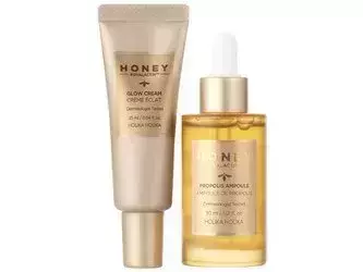 Holika Holika - Honey Royalactin Propolis Ampoule - Zestaw Rozświetlających Kosmetyków do Twarzy - 30ml+25ml