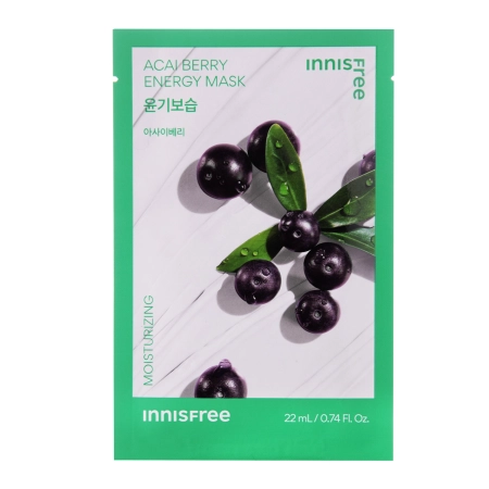 Innisfree - Squeeze Energy Mask - Acai Berry - Moisturizing - Nawilżająca Maska w Płachcie - 22ml
