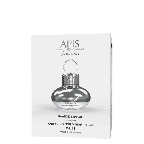 Apis - Advanced Skin Care - Przeciwzmarszczkowy Neuro-Rytuał V-LIFT na Noc z Masażerem - 50ml