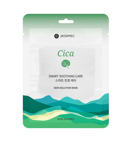 Jkosmec - Skin Solution Mask Cica - Kojąca Maska do Twarzy w Płachcie - 1szt/25ml
