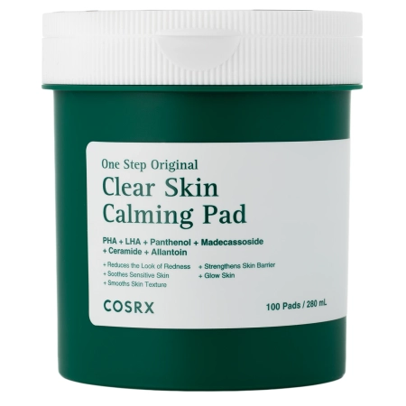 COSRX - One Step Original Clear Skin Calming Pad - Łagodzące Płatki Oczyszczające dla Skóry Problematycznej - 280ml/100szt