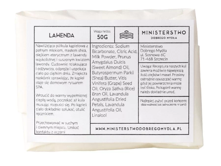 Ministerstwo Dobrego Mydła - Półkula do Kąpieli Lawenda - 50g 