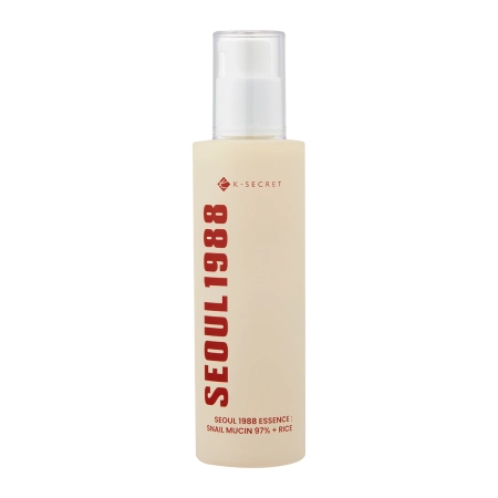 K-SECRET - SEOUL 1988 Essence : Snail Mucin 97% + Rice - Łagodząca Esencja z Filtratem ze Śluzu Ślimaka i Ryżem - 100ml