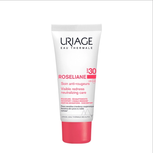 Uriage - Roseliane Crème SPF30 - Krem z Filtrem do Skóry Naczyniowej - 40ml