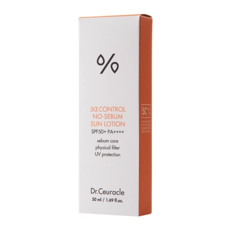 Dr.Ceuracle - 5α Control No-Sebum Sun Lotion SPF50+/PA++++ - Lekki Krem Przeciwsłoneczny - 50ml