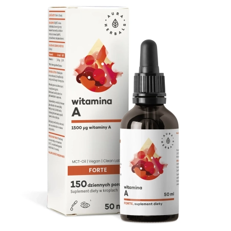 Aura Herbals - Witamina A - Forte - Krople - 50ml