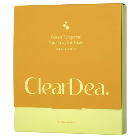 ClearDea - Green Tangerine Pore Tok-Tok Mask - Zestaw Nawilżających Masek do Twarzy w Płachcie - 20gx4