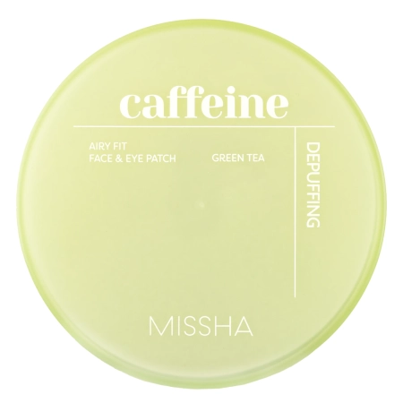 Missha - Airy Fit Caffeine Depuffing Face & Eye Patch - Przeciwobrzękowe Płatki Hydrożelowe z Kofeiną - 60szt.
