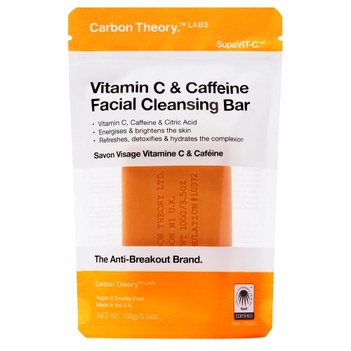 Carbon Theory - SupaVIT-C Facial Cleansing Bar Vitamin C & Caffeine - Oczyszczające Mydło z Witaminą C i Kofeiną - 100g