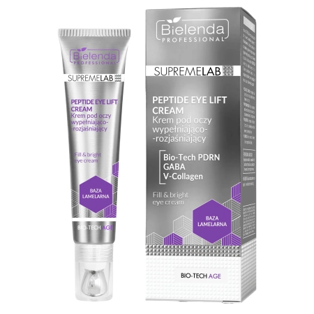 Bielenda Professional - Supremelab - Bio-Tech Age - Peptide Eye Lift Cream - Krem Pod Oczy Wypełniająco - Rozjaśniający - 15ml
