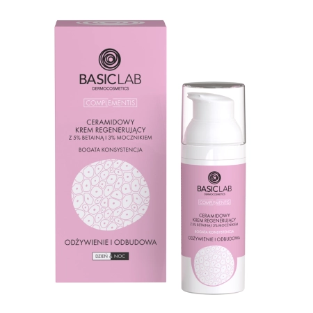 BasicLab - Complementis - Ceramidowy Krem Regenerujący o Bogatej Konsystencji z Betainą i Mocznikiem - 50ml