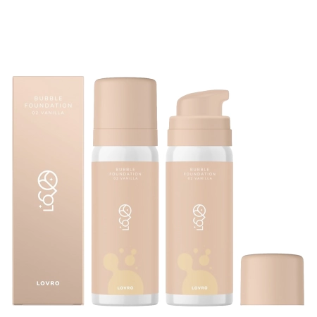 LOVRO - Bubble Foundation - Podkład o Napowietrzonej Rozświetlającej Formule - 02 Vanilla - 50ml 