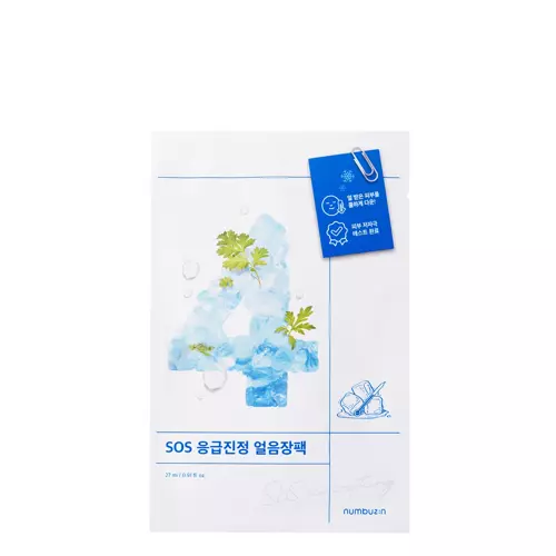 Numbuzin - No.4 Icy Soothing Sheet Mask - Chłodząca Maska w Płachcie - 27ml