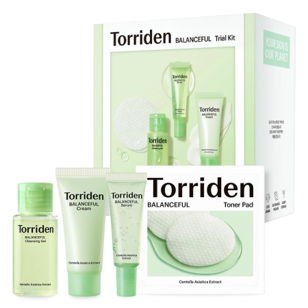 Torriden - Balanceful Trial Kit - Zestaw Balansujących Kosmetyków do Twarzy - 30ml+10ml+20ml+6szt