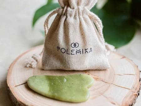 Polemika - Jadeitowa Płytka Gua Sha do Masażu Twarzy i Szyi 