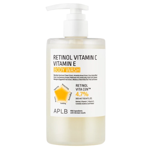 APLB - Retinol Vitamin C Vitamin E Body Wash - Wygładzająco-Ujędrniający Żel pod Prysznic z Retinolem i Witaminami C i E - 300ml