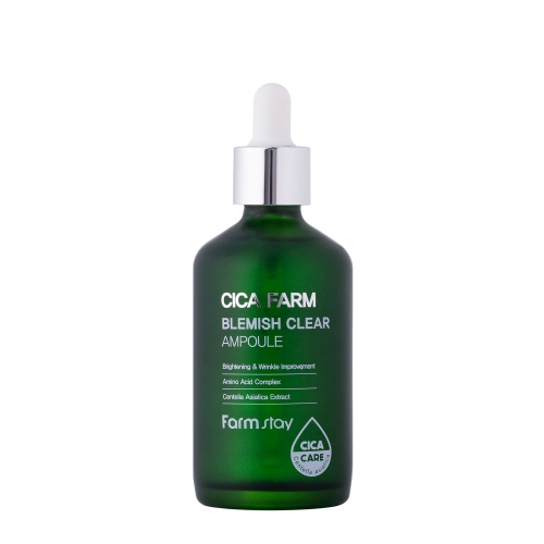 Farmstay - Cica Farm Blemish Clear Ampoule - Nawilżająco-Łagodząca Ampułka do Twarzy - 100ml