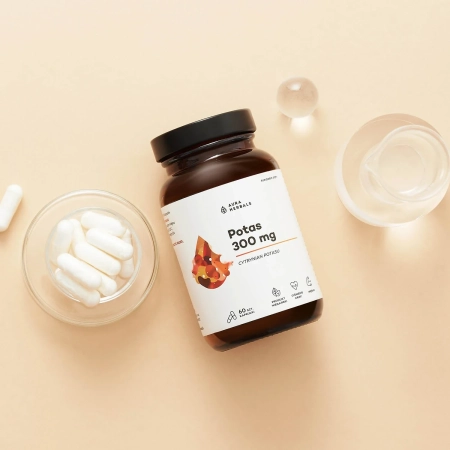 Aura Herbals - Cytrynian Potasu - Potas 300 mg - Kapsułki - 60szt