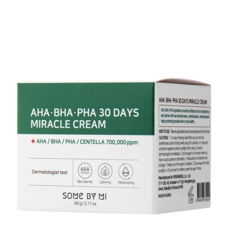 Some By Mi - AHA BHA PHA 30 Days Miracle Cream - Krem do Twarzy z Kwasami AHA, BHA i PHA - 60ml