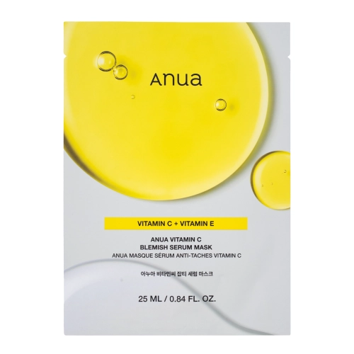 Anua - Green Lemon Vita C Blemish Serum Mask - Rozświetlająca Maska w Płachcie do Twarzy - 1szt/25ml