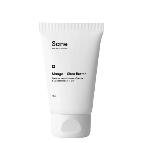 Sane - Mango + Shea Butter - Krem do Skóry Suchej z Masłem Mango i Shea - 40ml