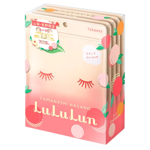 LuLuLun - Premium Sheet Mask Yamanashi Peach - Zestaw Nawilżających Masek w Płachcie - Brzoskwinia - 35szt