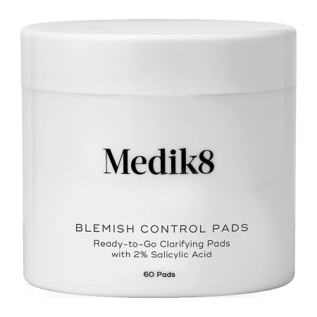 Medik8 - Blemish Control Pads - Ready-to-Go Clarifying Pads - Bezalkoholowe Płatki Złuszczające dla Skóry Problematycznej - 60szt