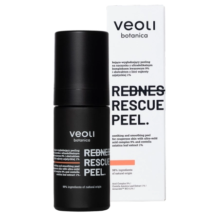 Veoli Botanica - Redness Rescue Peel - Kojąco-Wygładzający Peeling na Naczynka - 30ml 