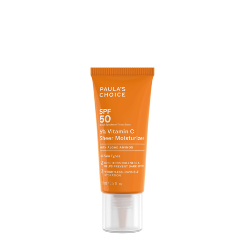 Paula's Choice - 5% Vitamin C Sheer Moisturizer SPF 50 - Nawilżający Krem Przeciwsłoneczny z Witaminą C - 15ml
