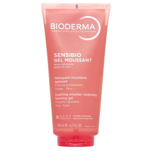 Bioderma - Sensibio Gel Moussant - Łagodzący Żel Micelarny o Działaniu Nawilżającym - 200ml