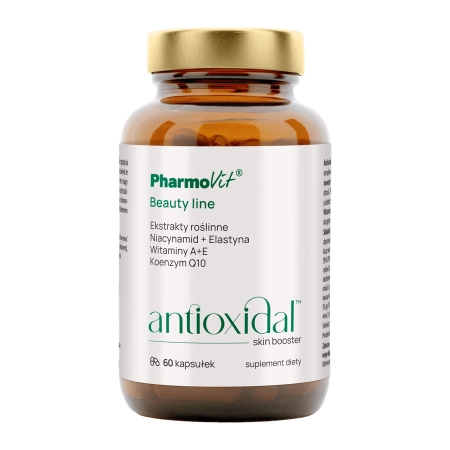 Pharmovit - Antioxidal Skin Booster - Suplement Diety Ochrona przed Stresem Antyoksydacyjnym - Kapsułki - 60szt OUTLET