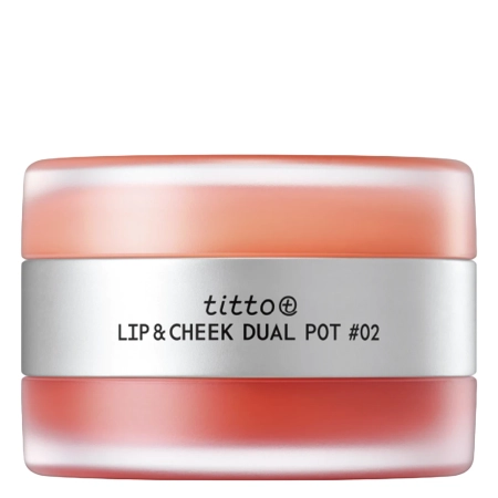 titto - Lip & Cheek Dual Pot - Duo do Ust i Policzków - #02 Juicy Smile/Beach Sunny Girl  - 10g