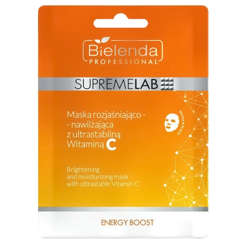Bielenda Professional - Supremelab - Energy Boost - Maska Rozjaśniająco - Nawilżająca z Ultrastabilną Witaminą C - 1szt
